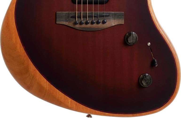 Fender American Acoustasonic Jazzmaster All-Mahogany Ebony Fingerboard Bourbon Burst (Nearly New) #US230155A Fender American Acoustasonic Jazzmaster All-Mahogany Ebony Fingerboard Bourbon Burst (Nearly New) #US230155A