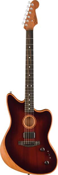 Fender American Acoustasonic Jazzmaster All-Mahogany Ebony Fingerboard Bourbon Burst