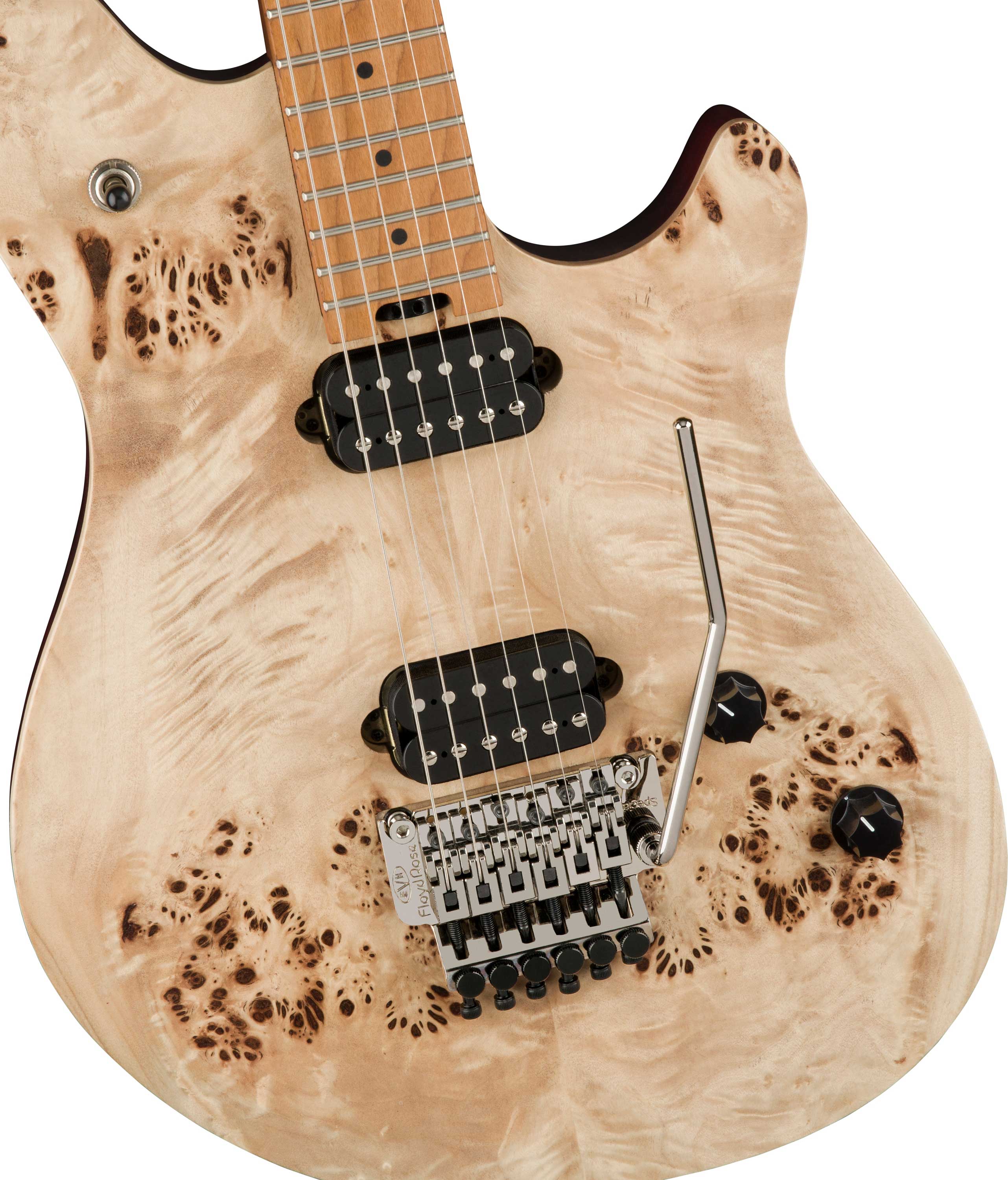 EVH Wolfgang WG Standard Exotic Poplar Burl Baked Maple Fingerboard Natural