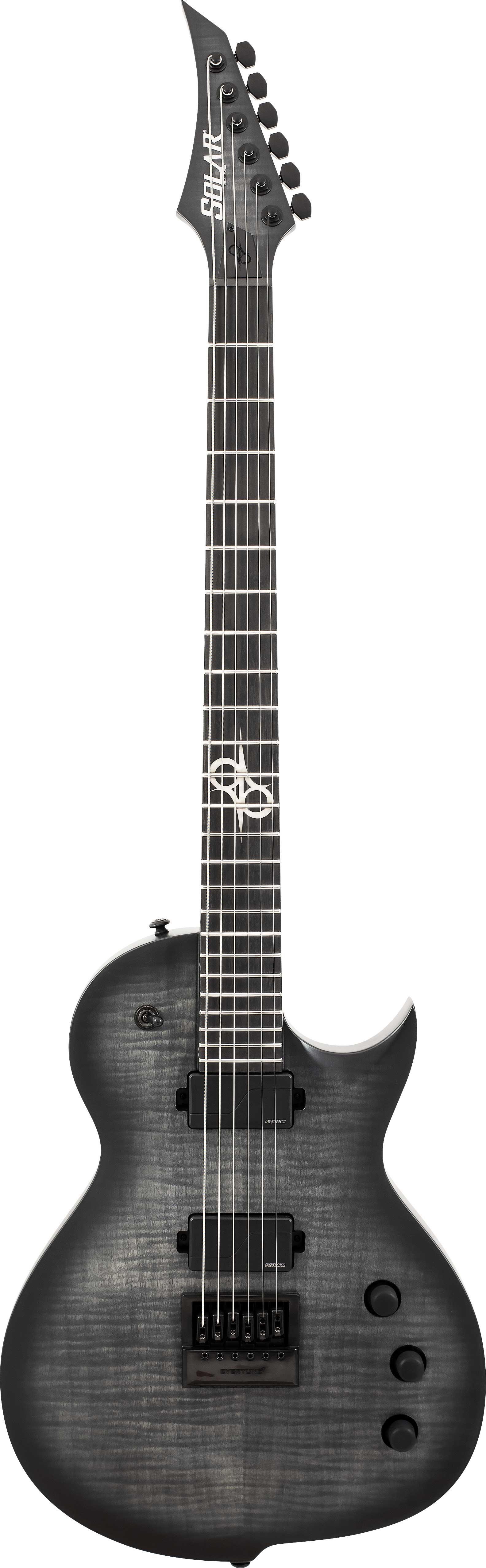 Solar Guitars GC1.6AFBB-27 Flame Black Burst Matte | Guitarguitar