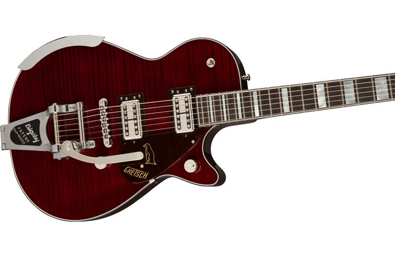 Gretsch G6134TFM-NH Nigel Hendroff Penguin Dark Cherry Metallic Flame Gretsch G6134TFM-NH Nigel Hendroff Penguin Dark Cherry Metallic Flame