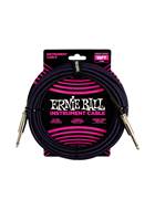Ernie Ball 18ft Braided Straight Straight Purple Black