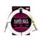 Ernie Ball 15ft PVC Straight Angle White Front View