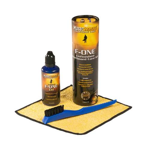 MusicNomad F-ONE Unfinished Fretboard Care Kit - Oil, Brush, Cloth
