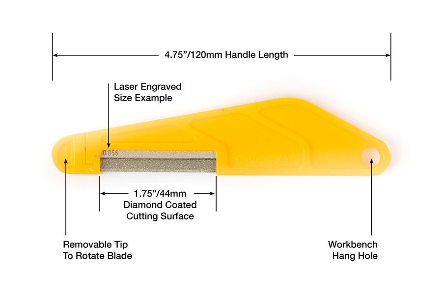 MusicNomad Diamond Coated Nut File - .020 inch