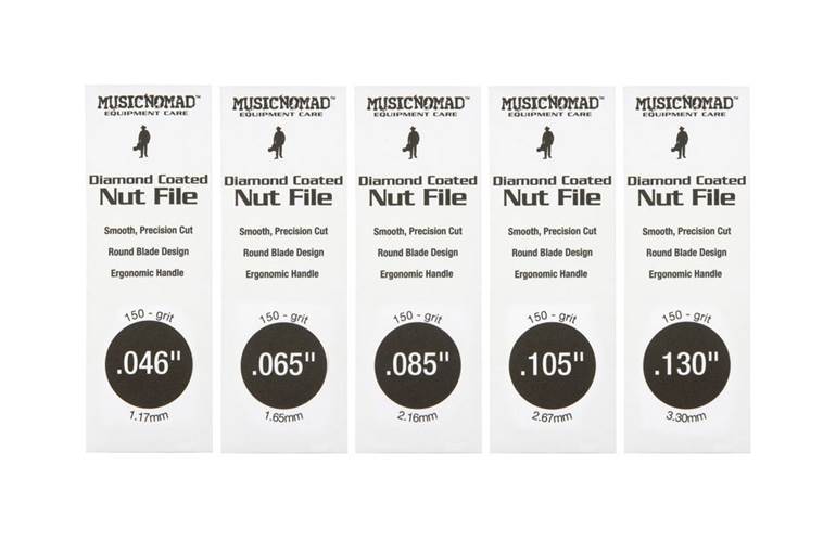 MusicNomad Bass Guitar Diamond Coated Nut File Set - 5 pc MusicNomad Bass Guitar Diamond Coated Nut File Set - 5 pc