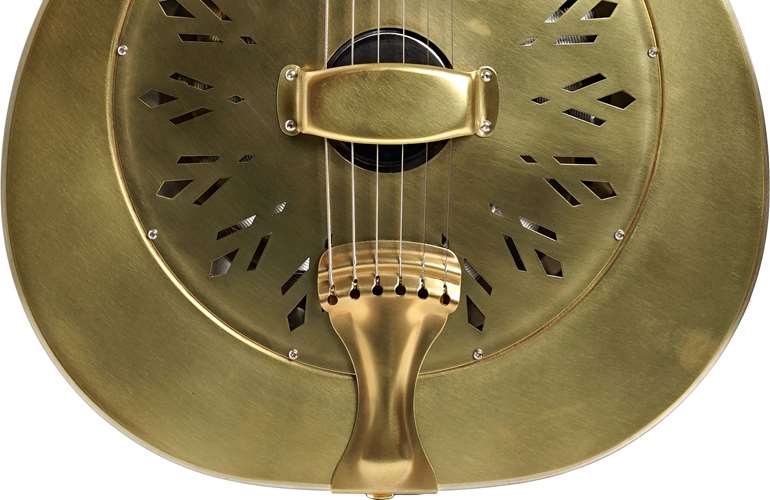 National Reso-Phonic Raw 12 Fret Brass With Lollar P90 (Ex-Demo) #265159 National Reso-Phonic Raw 12 Fret Brass With Lollar P90 (Ex-Demo) #265159