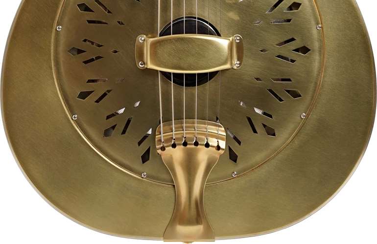 National Reso-Phonic Raw 12 Fret Brass  with Lollar P90 National Reso-Phonic Raw 12 Fret Brass  with Lollar P90