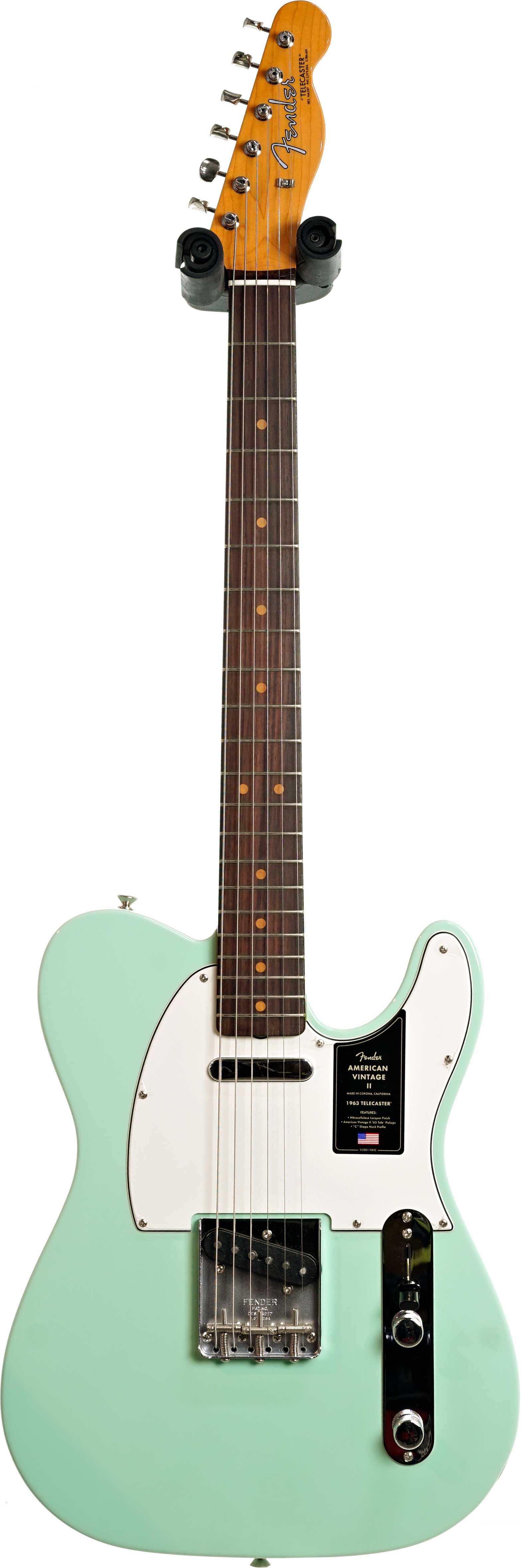 Fender American Vintage II 1963 Telecaster Rosewood Fingerboard Surf Green (Ex-Demo) #V2445157
