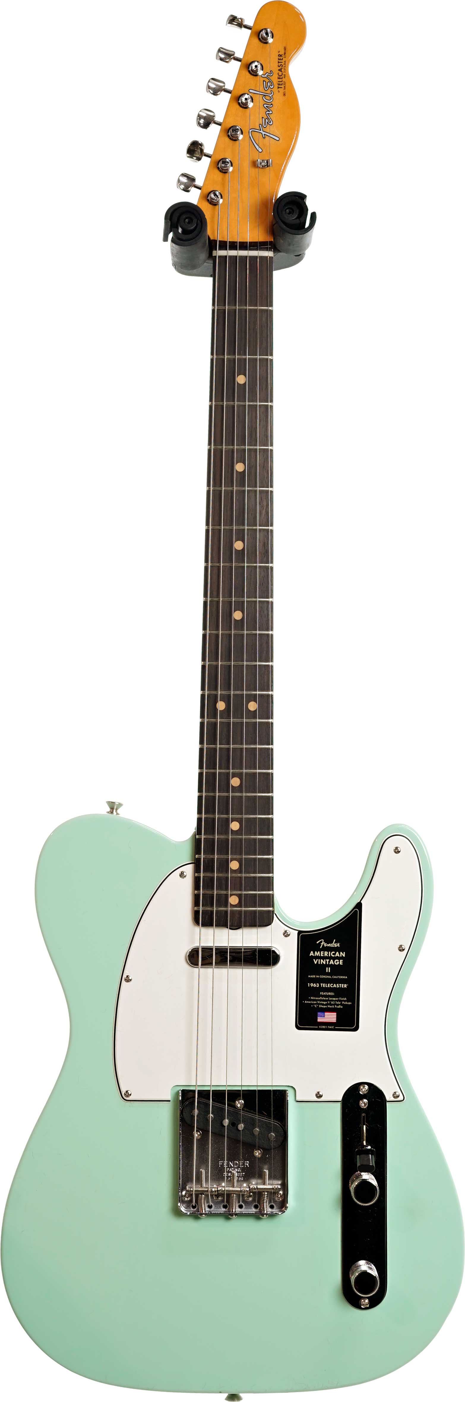 Fender American Vintage II 1963 Telecaster Rosewood Fingerboard Surf Green (Nearly New) #V2553261