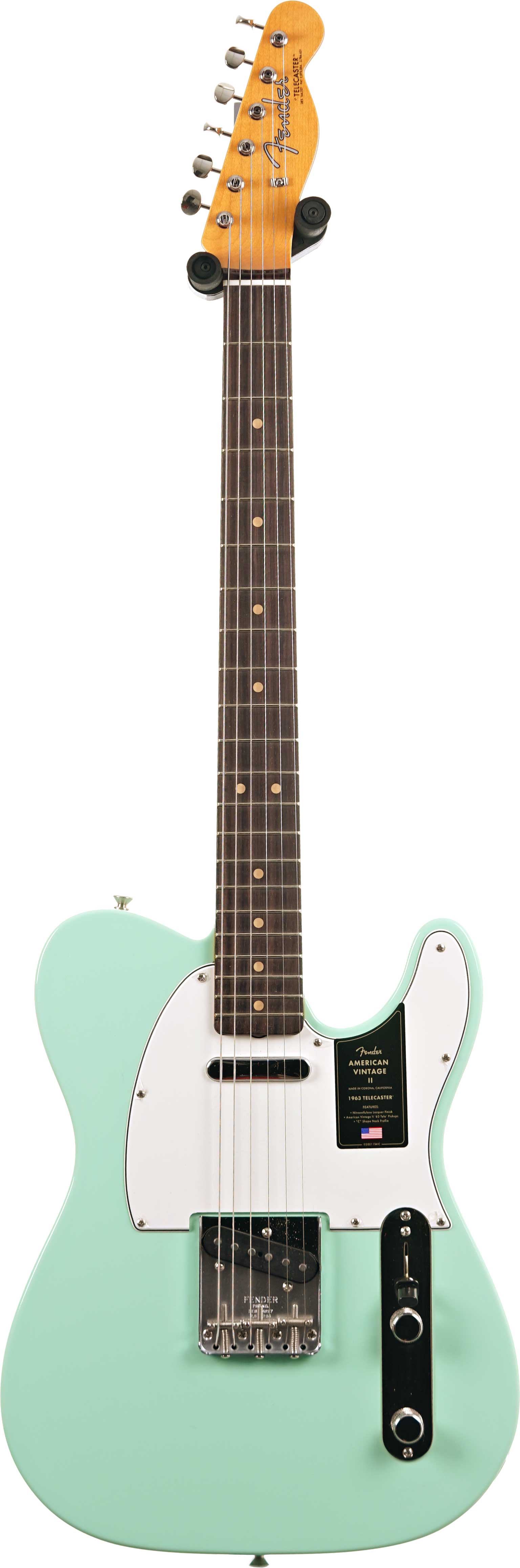Fender American Vintage II 1963 Telecaster Rosewood Fingerboard Surf Green (Nearly New) #V2557558