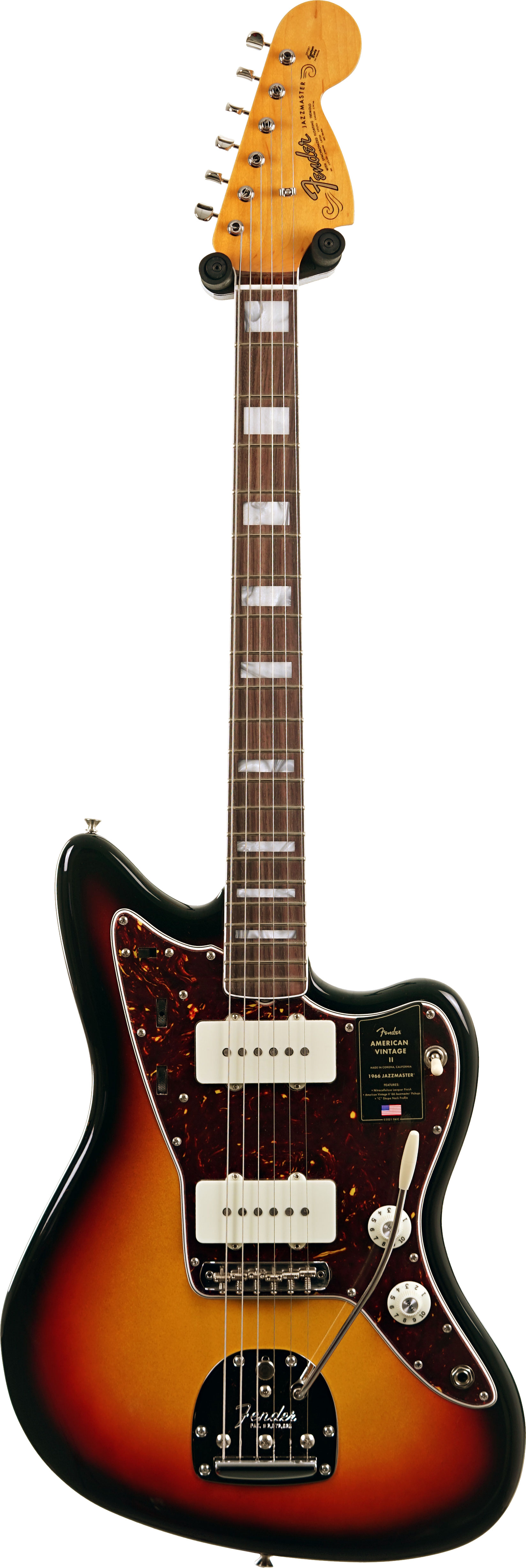 Fender American Vintage II 1966 Jazzmaster Rosewood Fingerboard 3 Colour Sunburst #V2558864