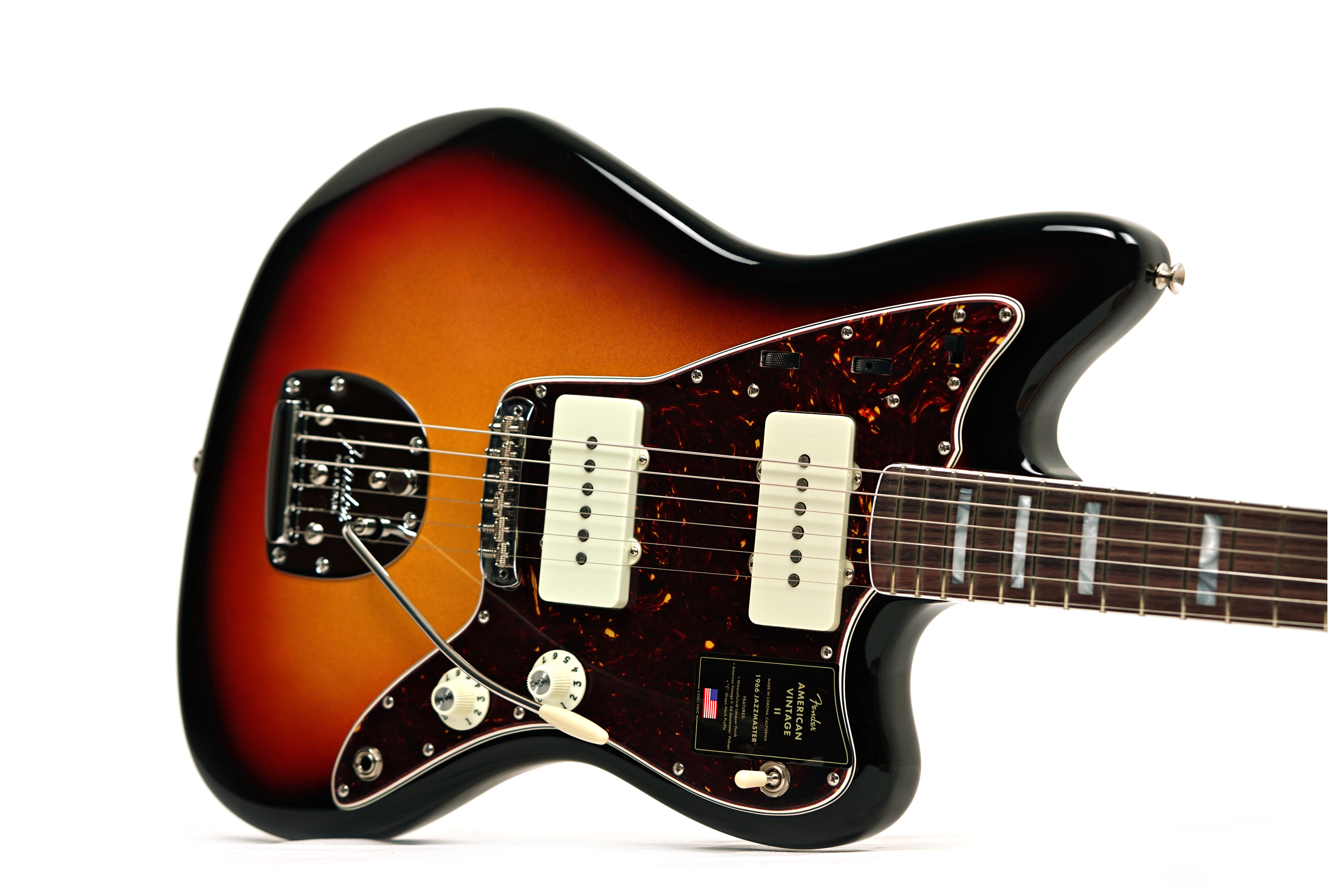 Fender American Vintage II 1966 Jazzmaster Rosewood Fingerboard 3 Colour Sunburst #V2558864