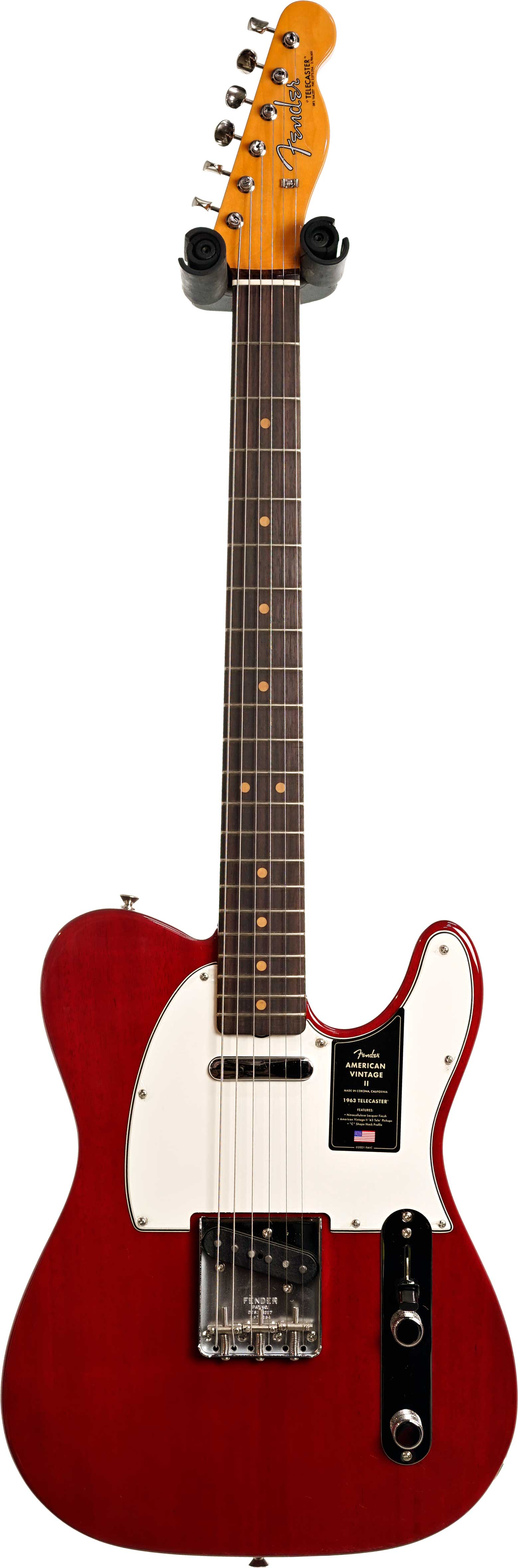 Fender American Vintage II 1963 Telecaster Rosewood Fingerboard Crimson Red Transparent (Nearly New) #V2557023