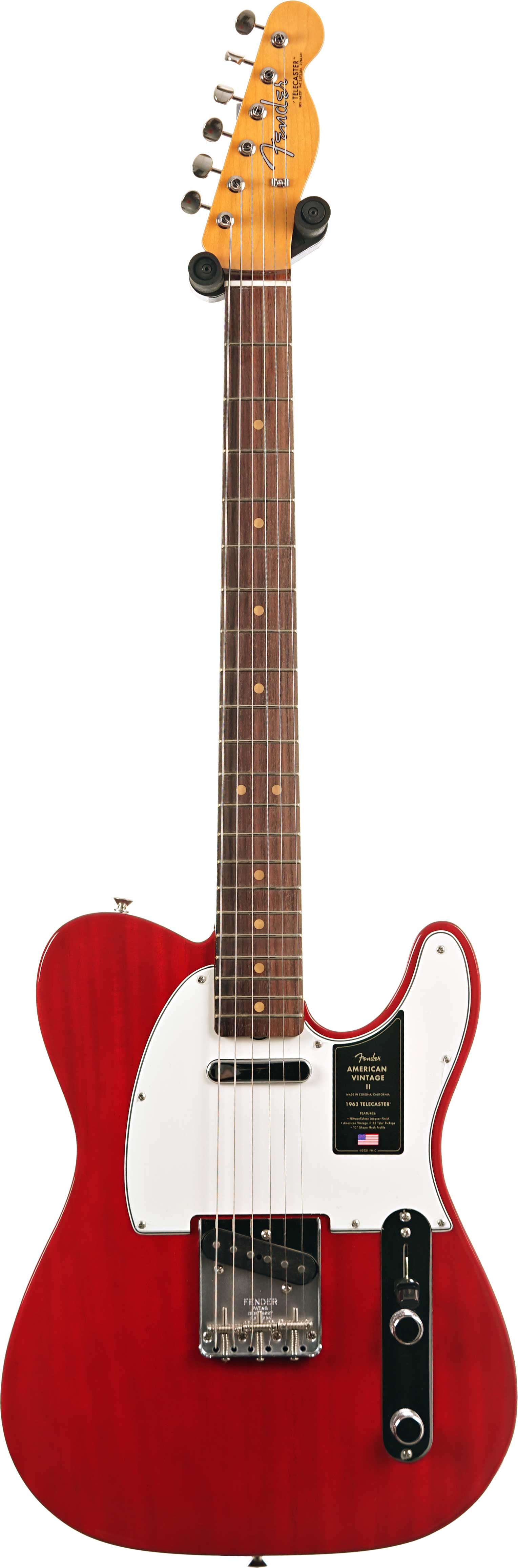 Fender American Vintage II 1963 Telecaster Rosewood Fingerboard Crimson Red Transparent (Nearly New) #V2556796
