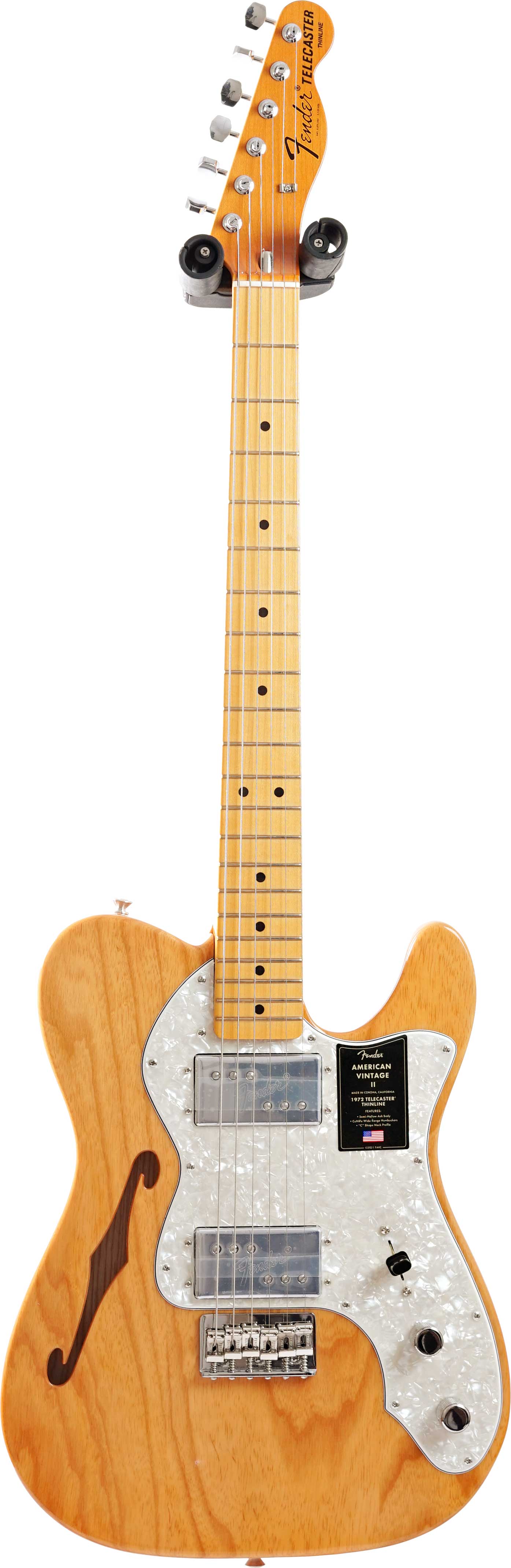 Fender American Vintage II 1972 Telecaster Thinline Maple Fingerboard Aged Natural #V15936
