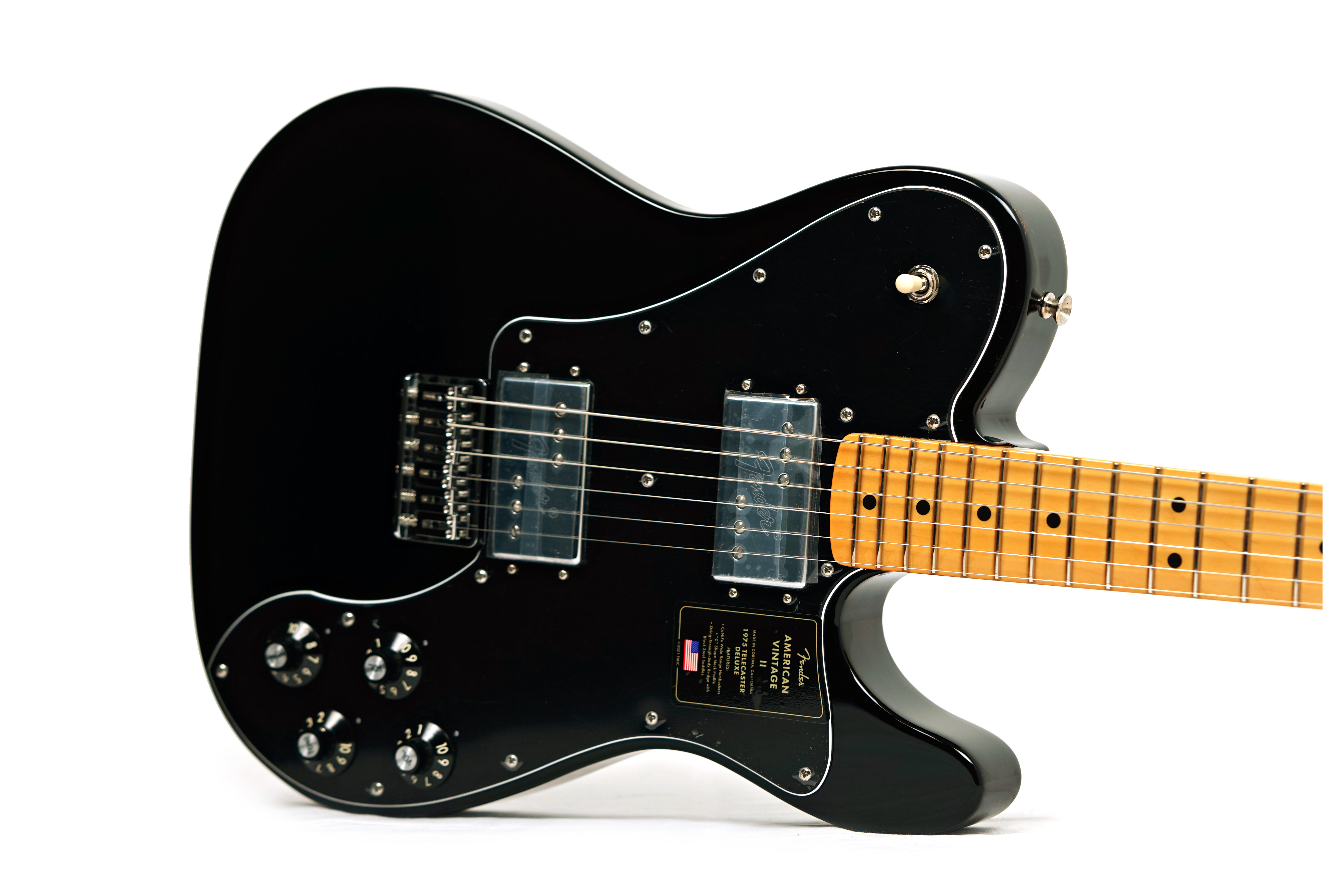 Fender American Vintage II 1975 Telecaster Deluxe Black Maple Fingerboard #V16293