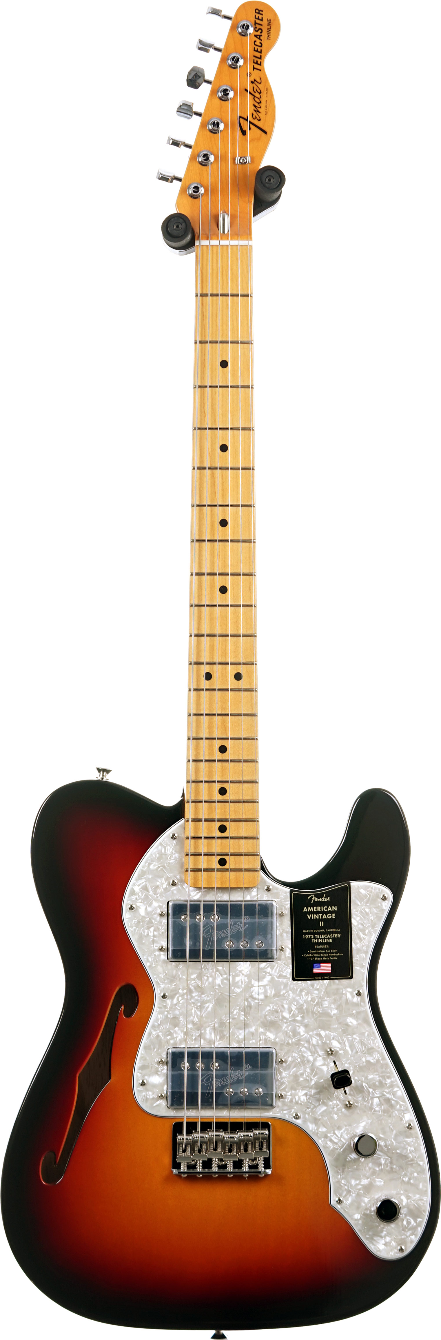 Fender American Vintage II 72 Telecaster Thinline Maple Fingerboard 3 Colour Sunburst #V16678