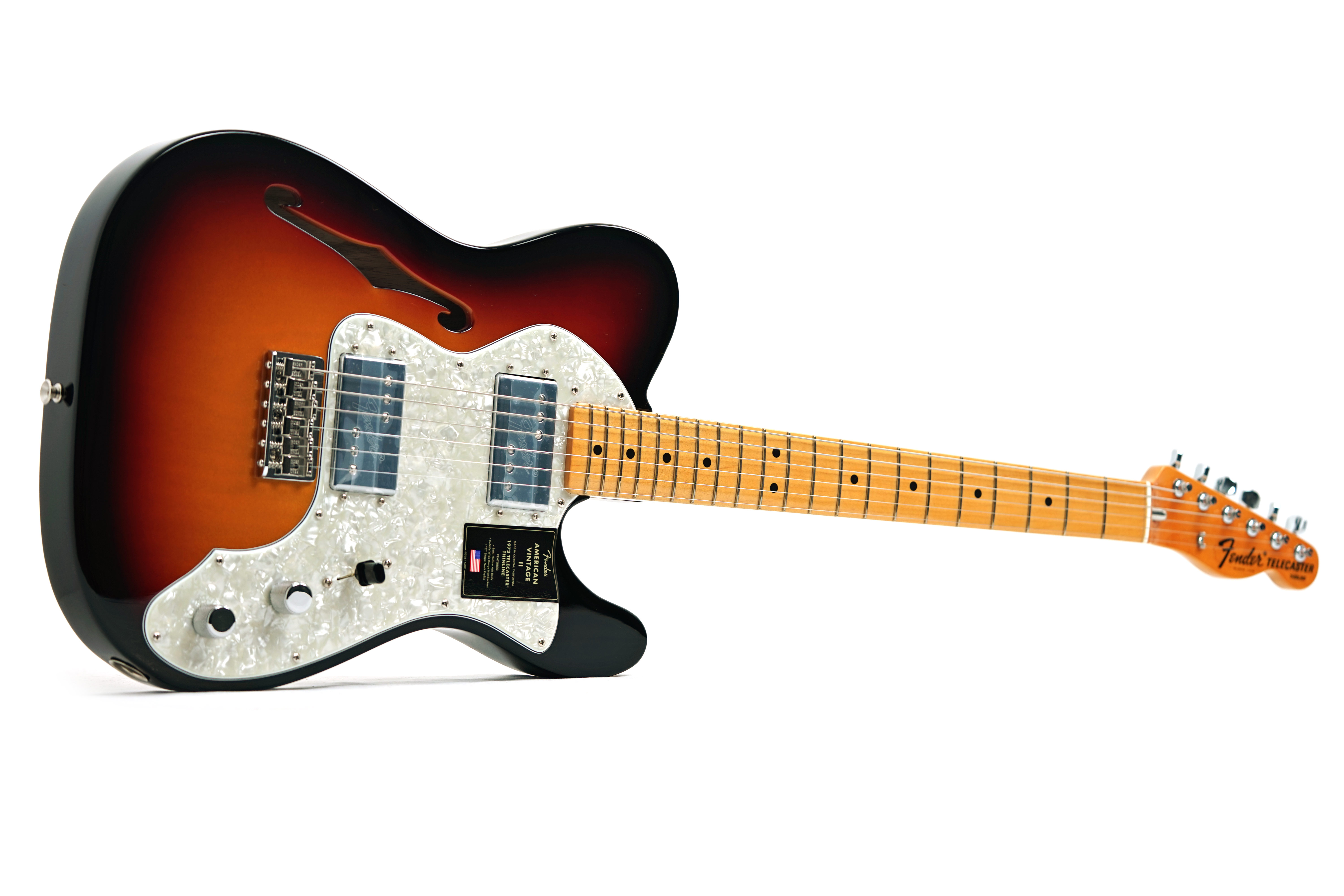 Fender American Vintage II 72 Telecaster Thinline Maple Fingerboard 3 Colour Sunburst #V16678