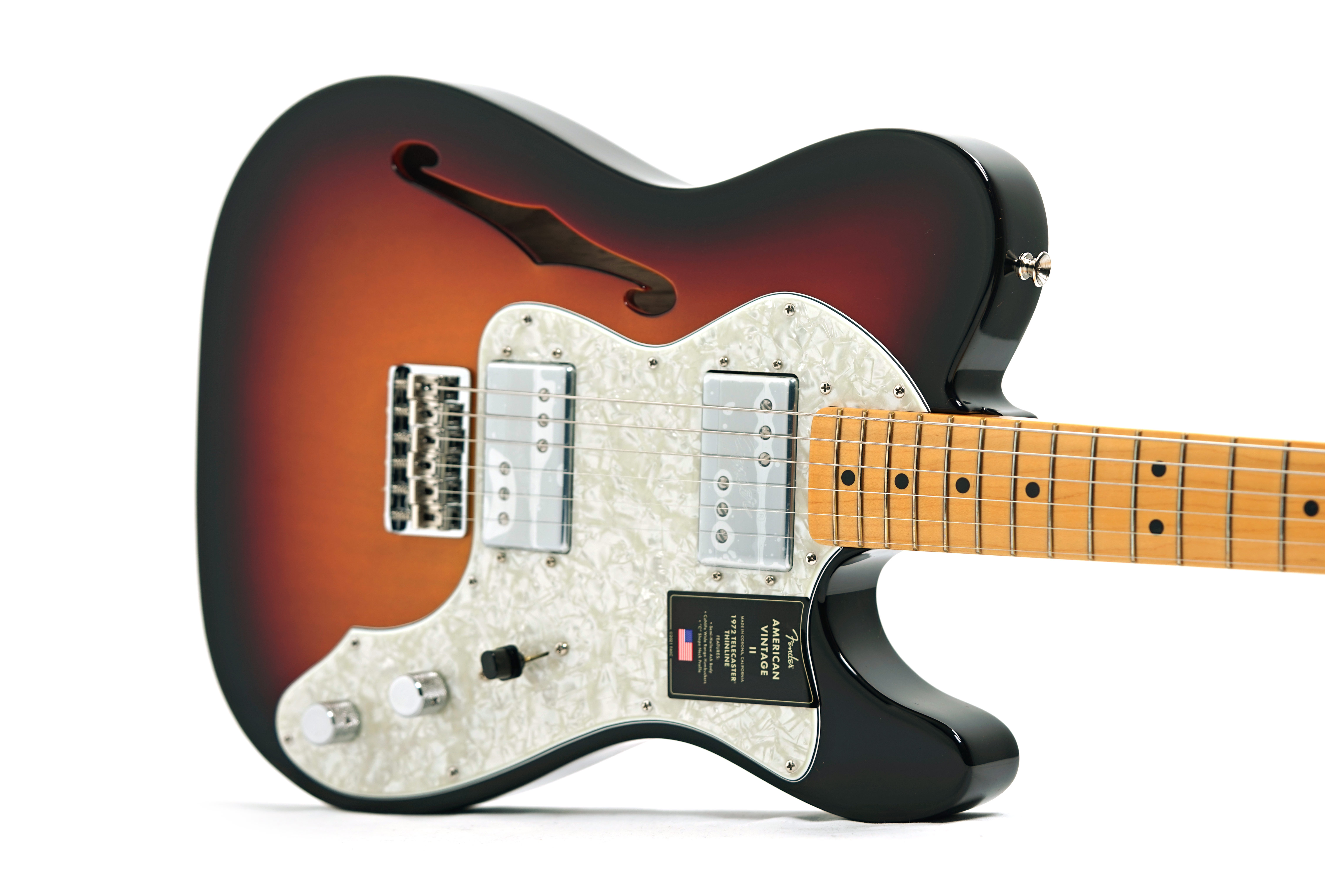 Fender American Vintage II 72 Telecaster Thinline Maple Fingerboard 3 Colour Sunburst #V16678