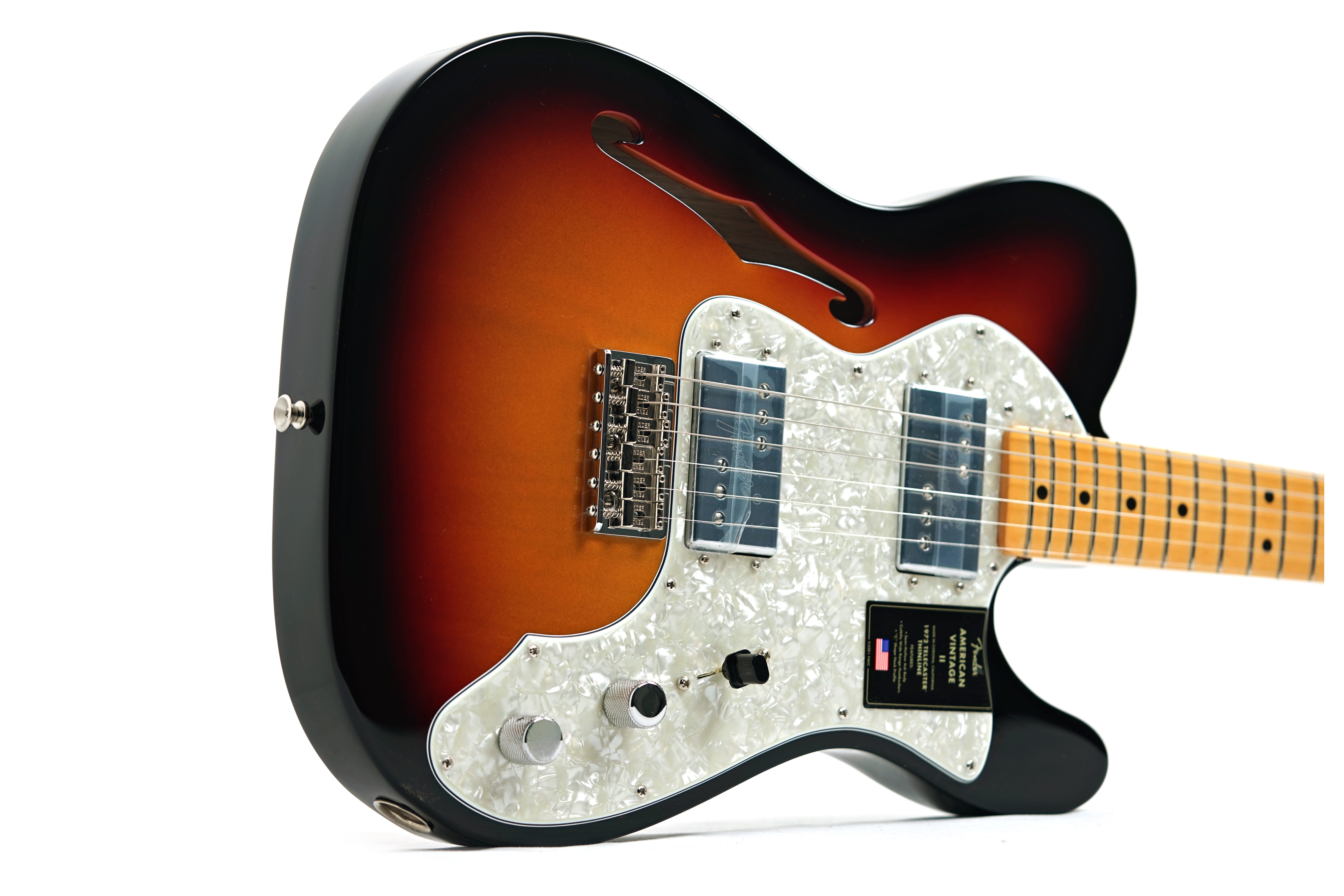 Fender American Vintage II 72 Telecaster Thinline Maple Fingerboard 3 Colour Sunburst #V15929