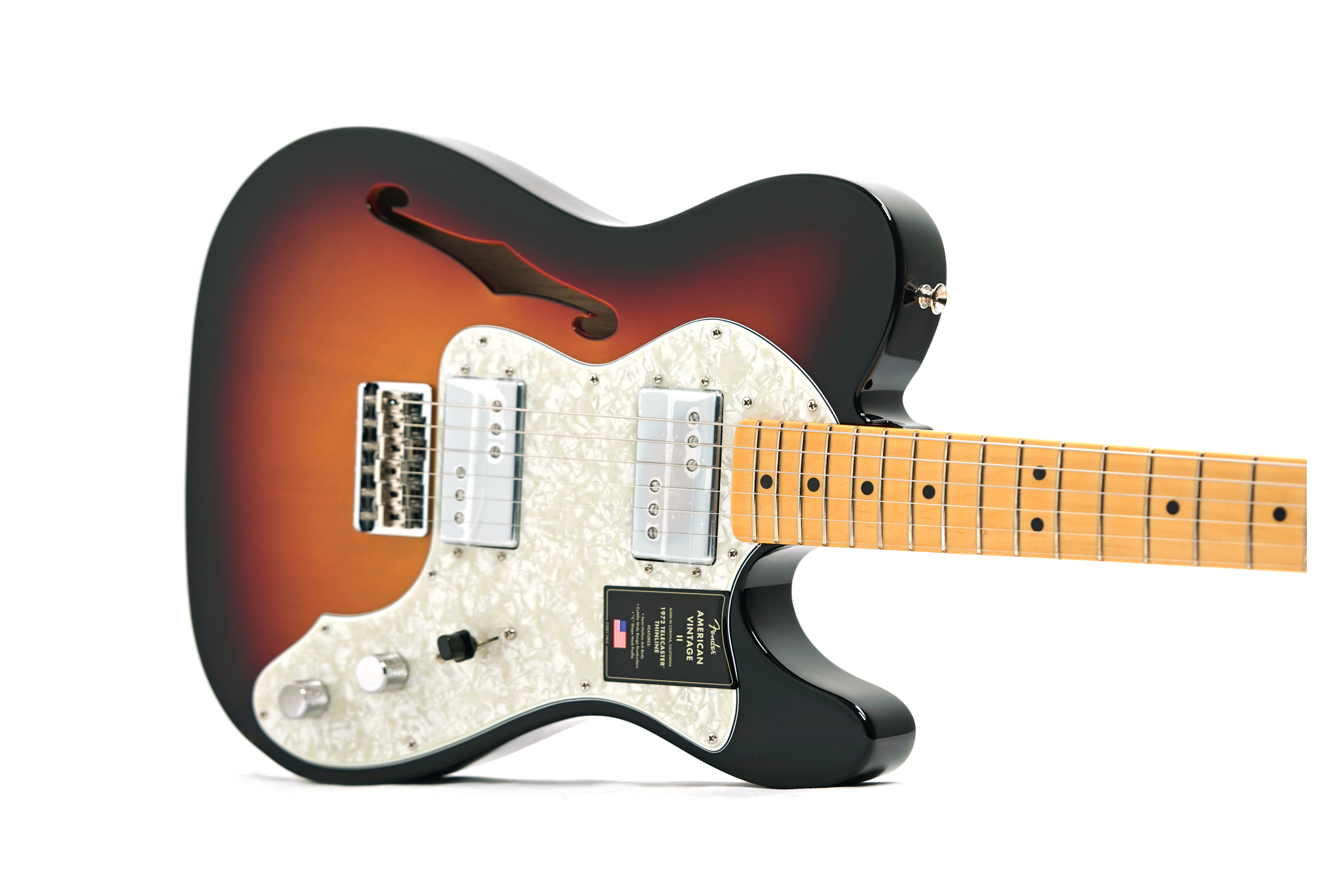 Fender American Vintage II 72 Telecaster Thinline Maple Fingerboard 3 Colour Sunburst #V15929