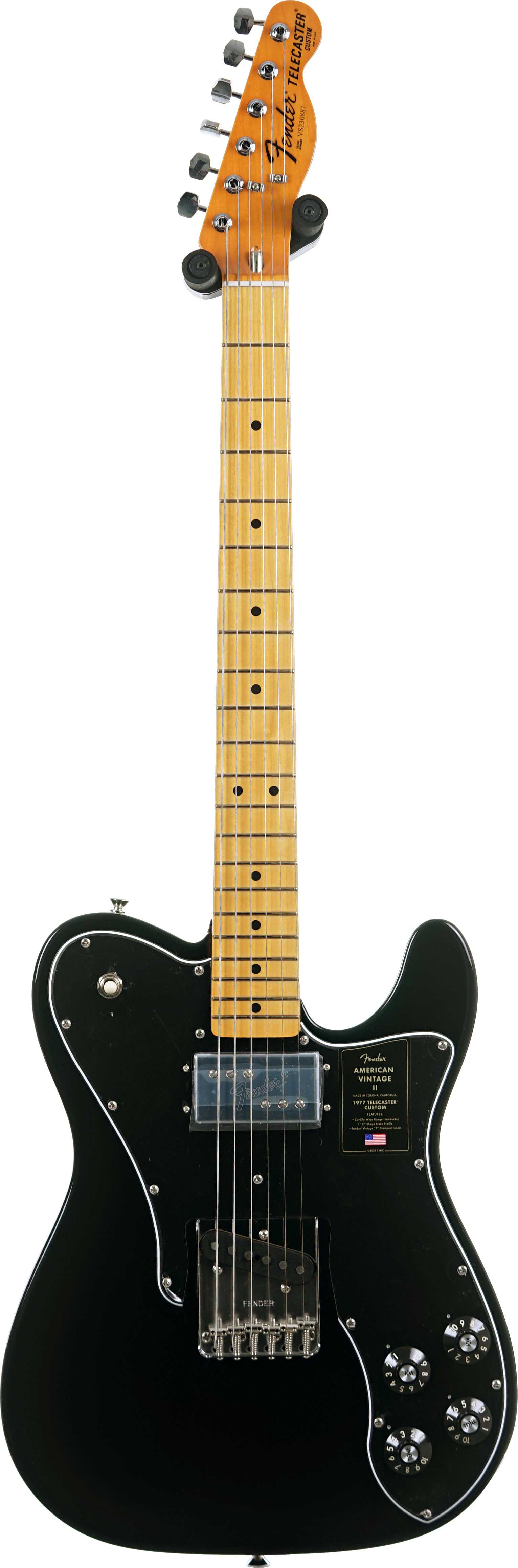 Fender American Vintage II 1977 Telecaster Custom Maple Fingerboard Black #VS230887
