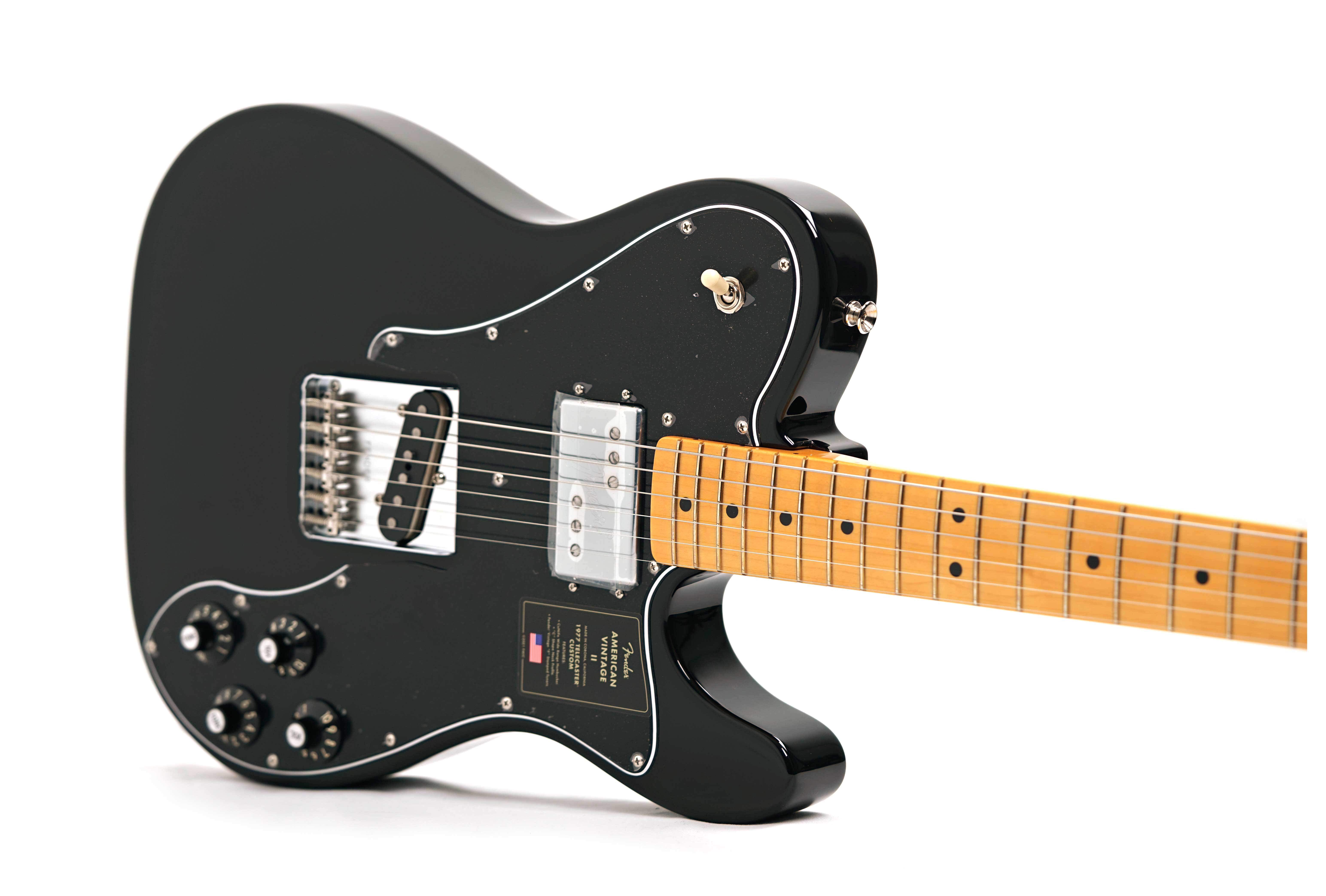 Fender American Vintage II 1977 Telecaster Custom Maple Fingerboard Black #VS230887
