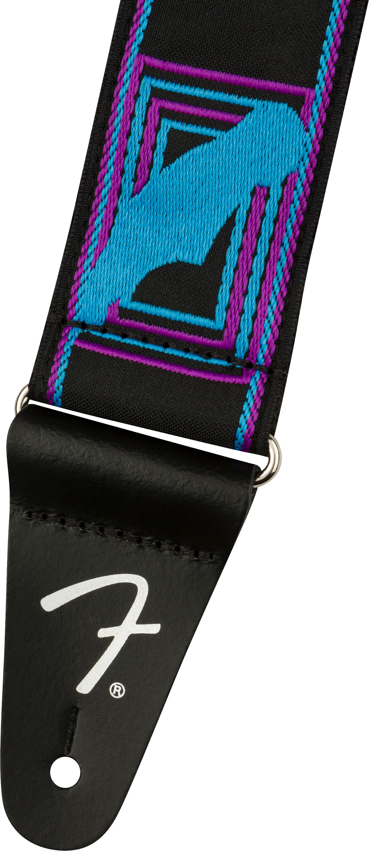 Fender Strap 2 Inch Neon Monogrammed Blue/Purple
