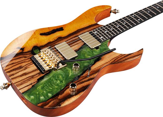 Ibanez J Custom JCRG22S01 Figured Japanese Persimmon & Green Resin Ibanez J Custom JCRG22S01 Figured Japanese Persimmon & Green Resin