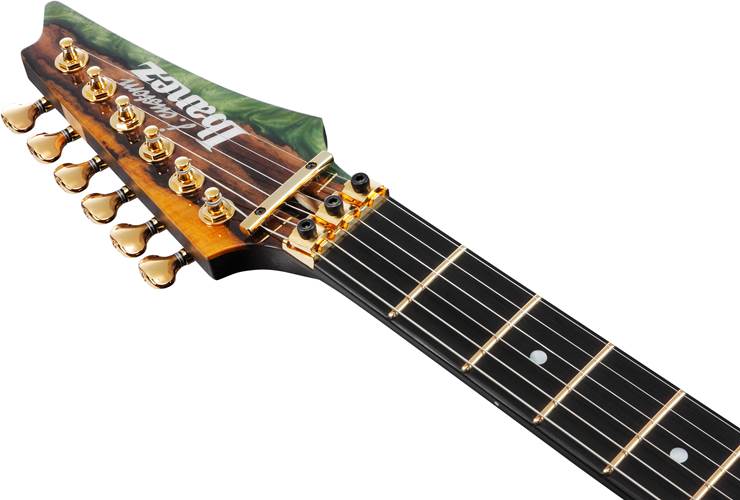 Ibanez J Custom JCRG22S01 Figured Japanese Persimmon & Green Resin Ibanez J Custom JCRG22S01 Figured Japanese Persimmon & Green Resin