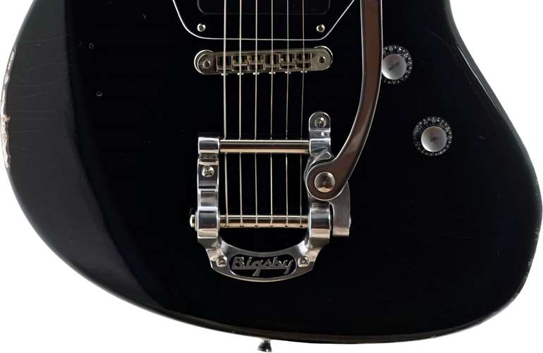 Kithara Fifty-Six Relic Black Sparkle with Bigsby Rosewood Fingerboard Kithara Fifty-Six Relic Black Sparkle with Bigsby Rosewood Fingerboard