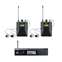 Shure P3TUKRA215TWP-K3E PSM300 Wireless IEM System Twin Pack with 2x P3RA Receiver + 2x SE215-CL Earphones Front View