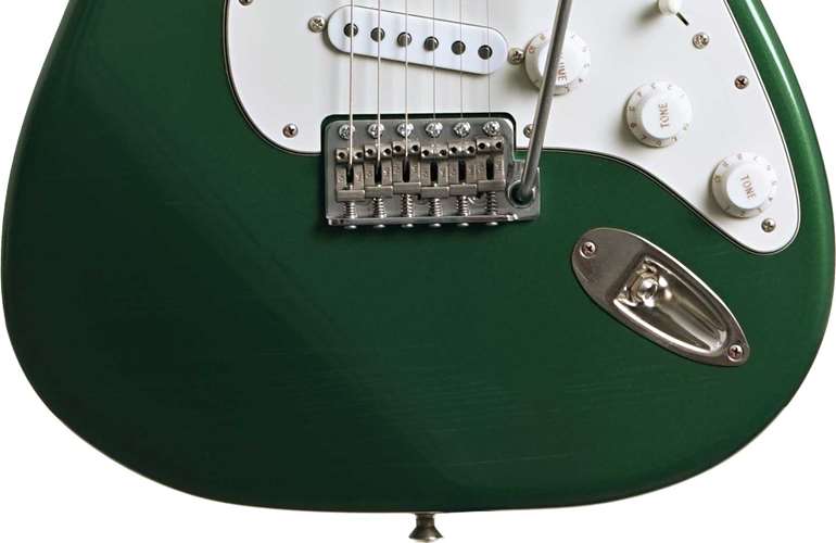 John Cruz Custom Guitars Crossville ST Custom Green Metallic Time Capsule Ash Rosewood Fingerboard  John Cruz Custom Guitars Crossville ST Custom Green Metallic Time Capsule Ash Rosewood Fingerboard