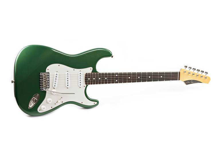 John Cruz Custom Guitars Crossville ST Custom Green Metallic Time Capsule Ash Rosewood Fingerboard  John Cruz Custom Guitars Crossville ST Custom Green Metallic Time Capsule Ash Rosewood Fingerboard