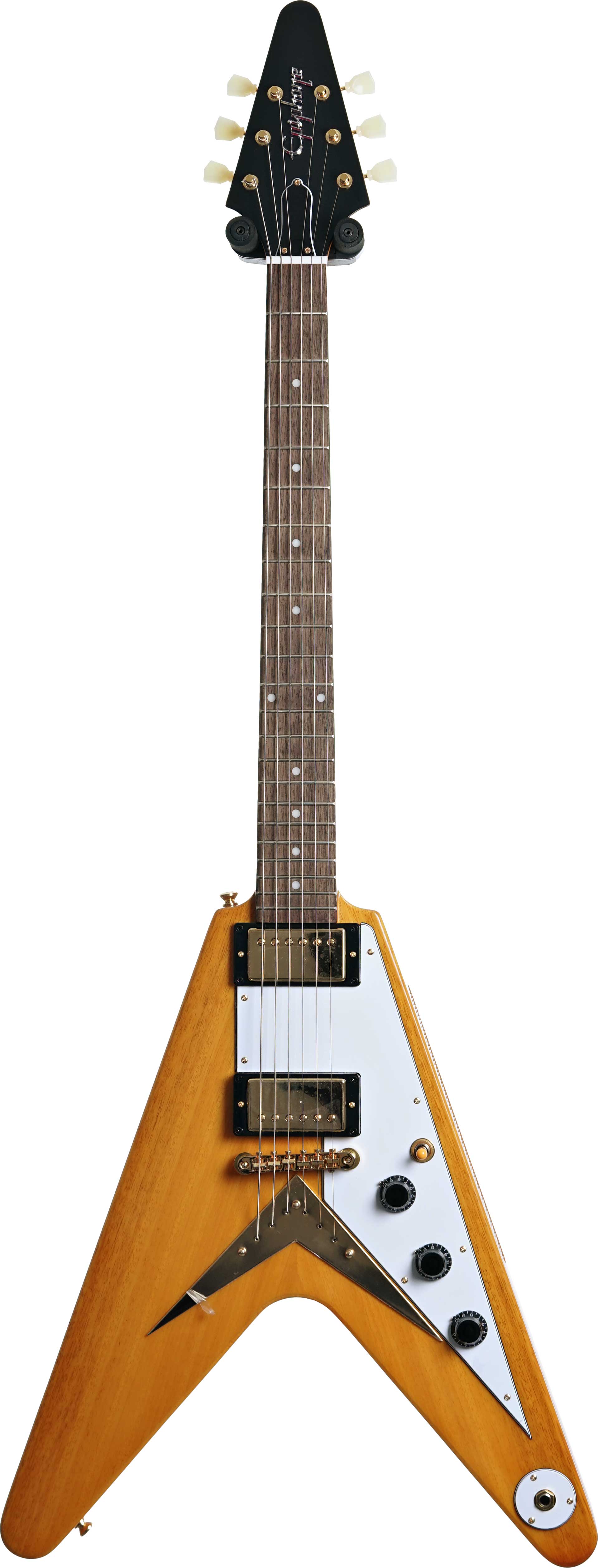 Epiphone 1958 Korina Flying V White Pickguard (Ex-Demo) #23101522356