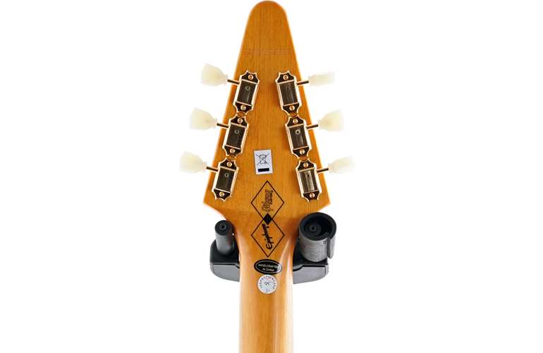 Epiphone 1958 Korina Flying V White Pickguard Left Handed Epiphone 1958 Korina Flying V White Pickguard Left Handed
