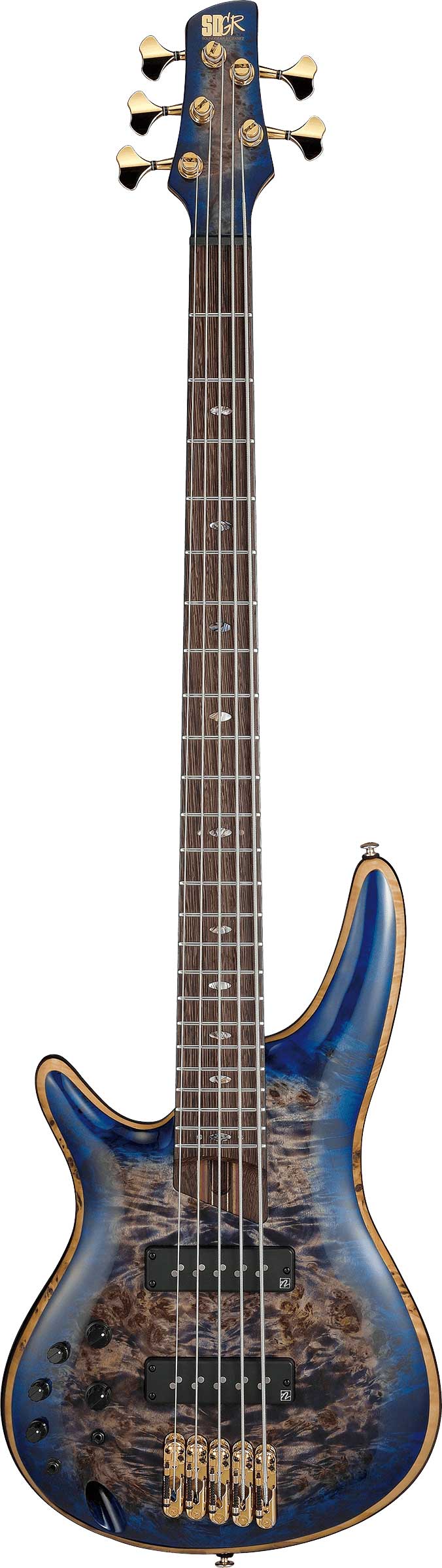 Ibanez SR2605L Premium Limited Edition Poplar Burl Cerulean Blue Burst Left Handed