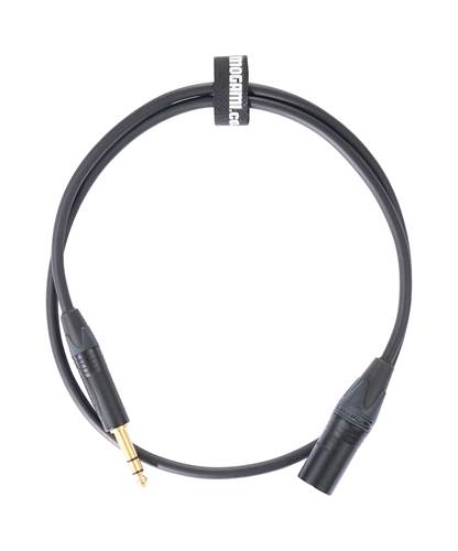 Mogami 1m TRS Jack - XLRM Cable with Neutrik Black and Gold Connectors Mogami 1m TRS Jack - XLRM Cable with Neutrik Black and Gold Connectors