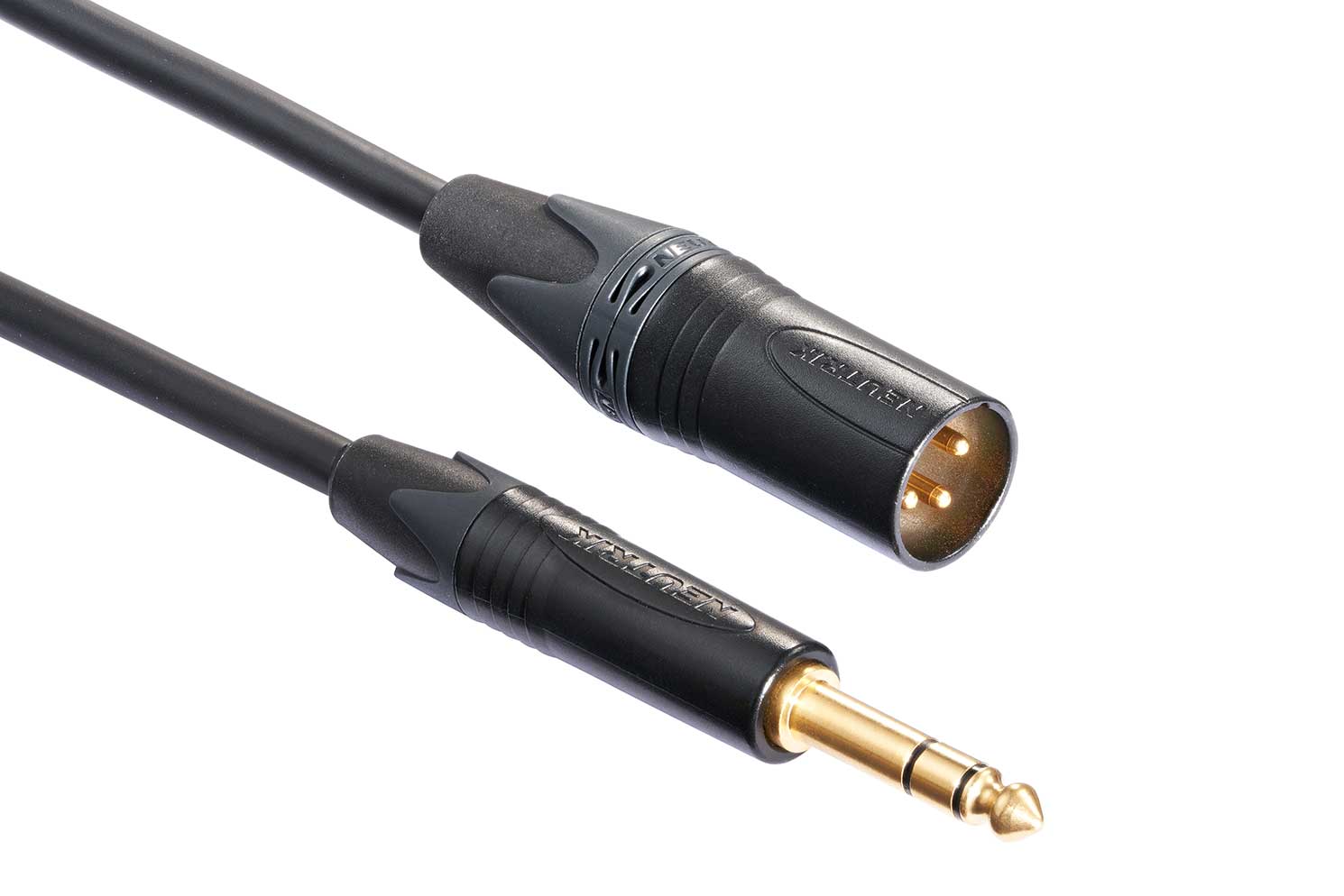 Mogami 10m TRS Jack - XLRM Cable with Neutrik Black and Gold Connectors