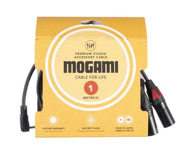 Mogami 1m Mini Jack - 2x XLRM using Mogami 3106