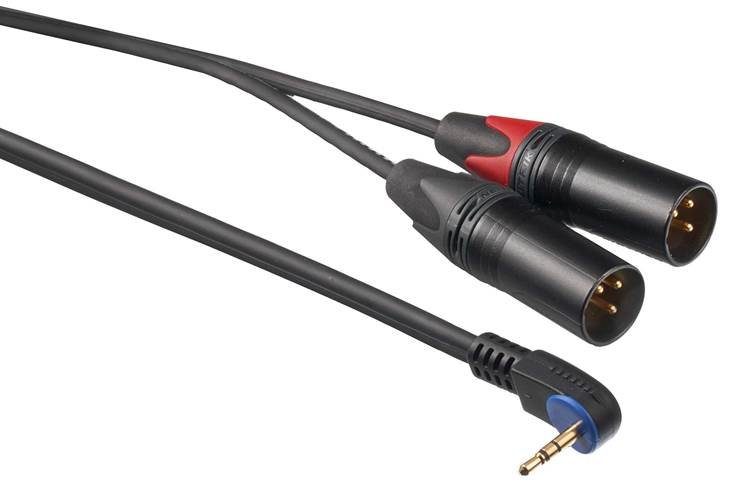 Mogami 1m Mini Jack - 2x XLRM using Mogami 3106 Mogami 1m Mini Jack - 2x XLRM using Mogami 3106