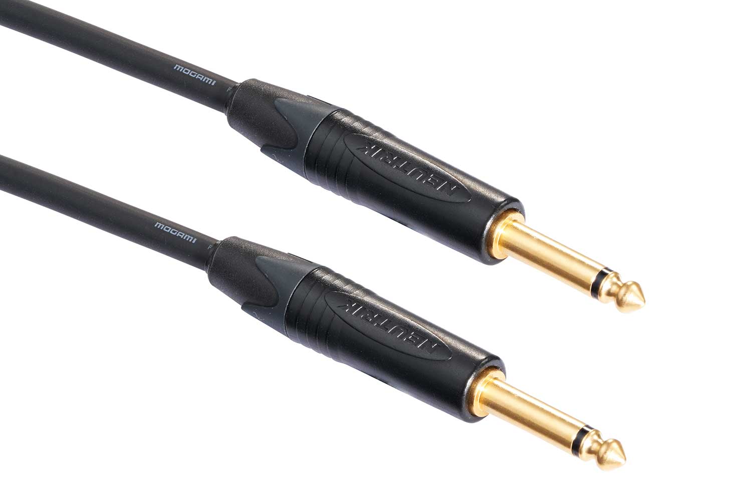 Mogami 3m Cable with Neutrik Black and Gold Straight Jack to Straight Jack