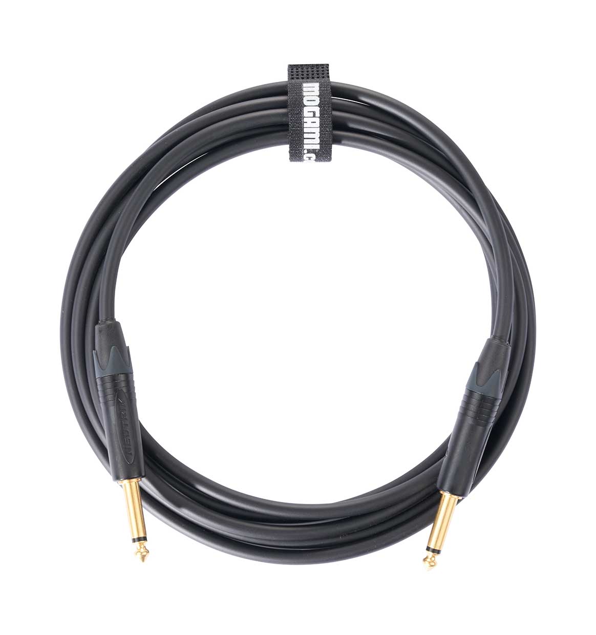 Mogami 3m Cable with Neutrik Black and Gold Straight Jack to Straight Jack