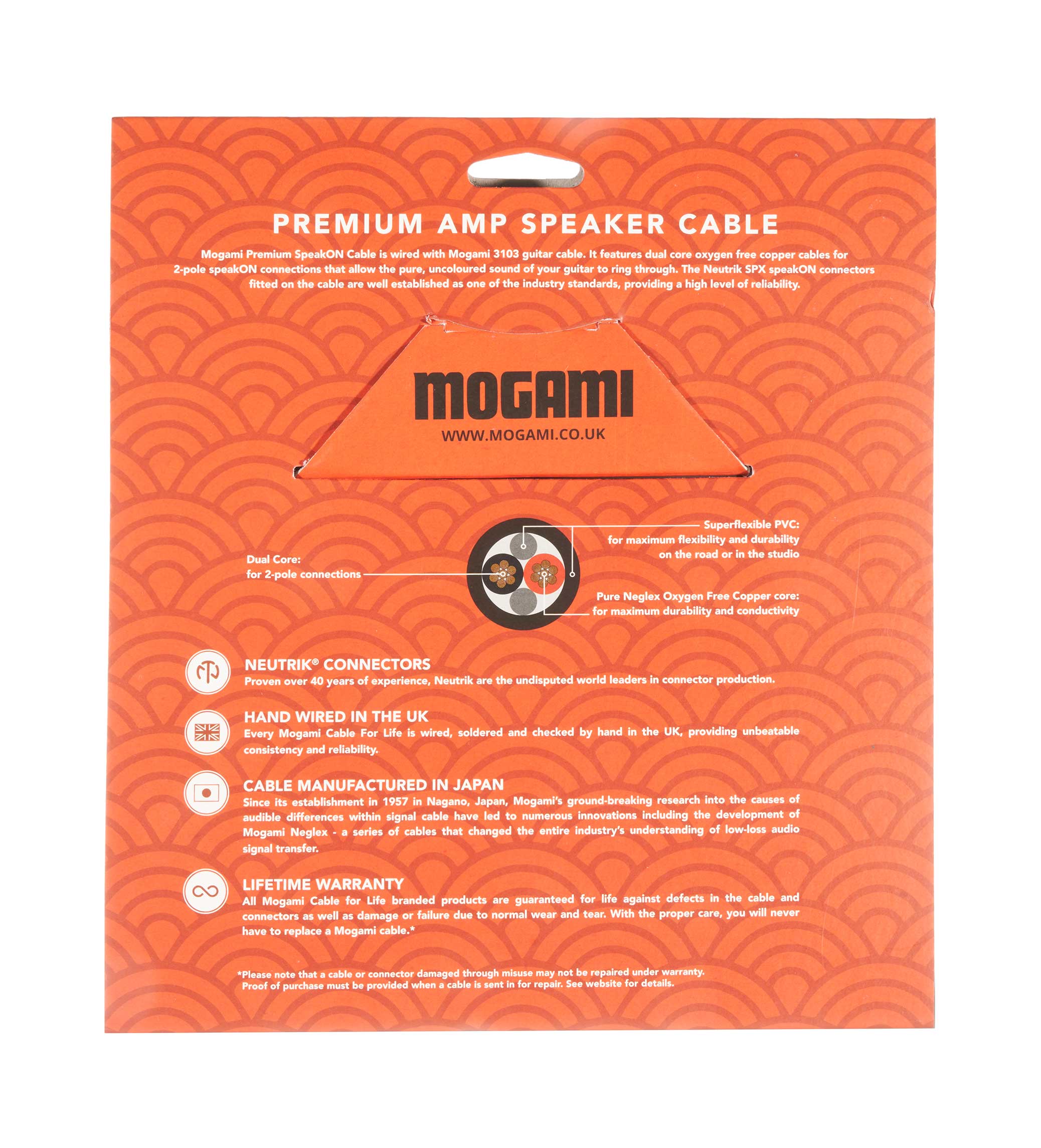 Mogami 0.5m Speakon - Speakon Guitar Amp Head to Cab Cable 31030