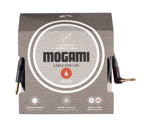 Mogami 6m Ultimate Guitar Cable Straight to Right Angled Jacks