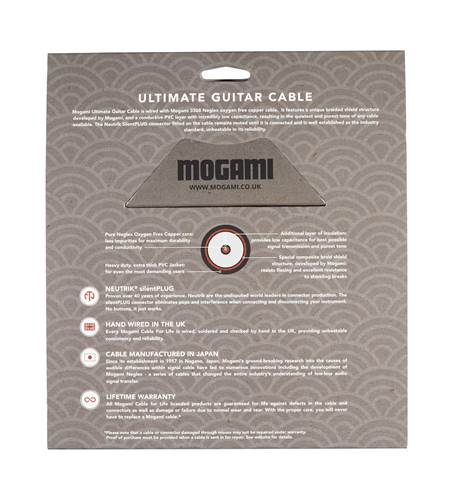 Mogami 3m Ultimate Guitar Cable Straight Jacks Mogami 3m Ultimate Guitar Cable Straight Jacks