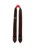 Perri's Easy Slide Leather Strap - Black With Red Seatbelt Backing