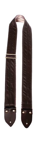 Perri's Easy Slide Leather Strap - Black With Silver Seatbelt Backing