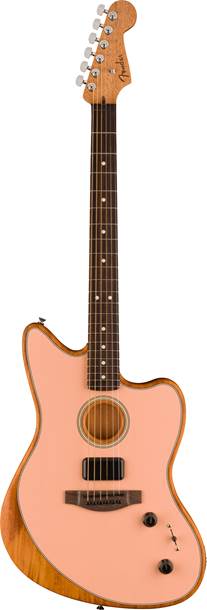 Fender Acoustasonic Player Jazzmaster Shell Pink Rosewood Fingerboard 